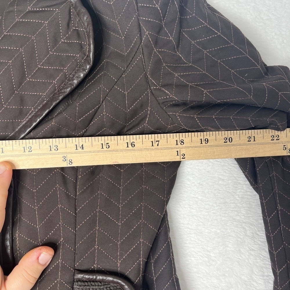 VNTG Cynthia Steffe Quilted Double Breasted Coat Sz Med Preppy 90s Made In USA - Picture 14 of 16